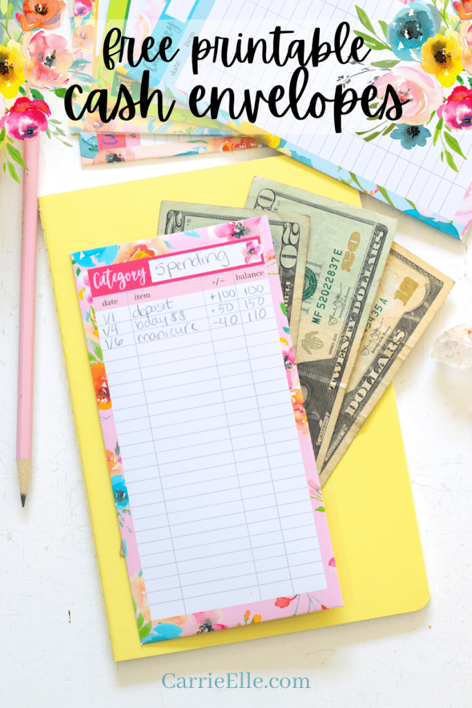 Floral Printable Cash Envelopes - Carrie Elle